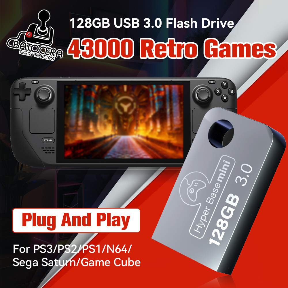 Pc Gaming Mini - Batocera 128G Gaming Stick With 43000+