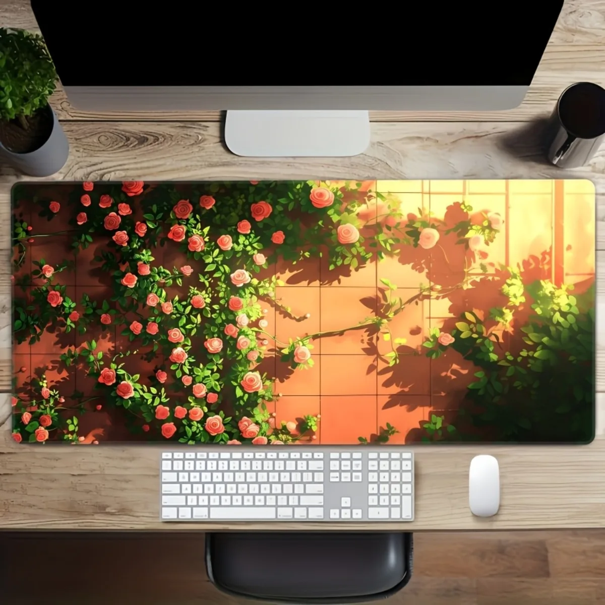 Pc Gaming Editing - Extended Gaming Desk Mat Non-Slip Rubber