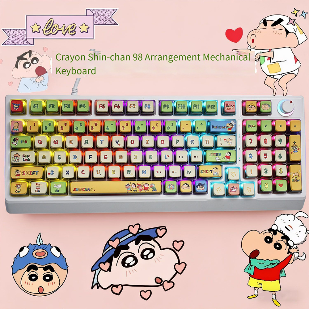 Pc Gaming Editing - Crayon Shin-Chan 98 Keys Mechanical Keyboard