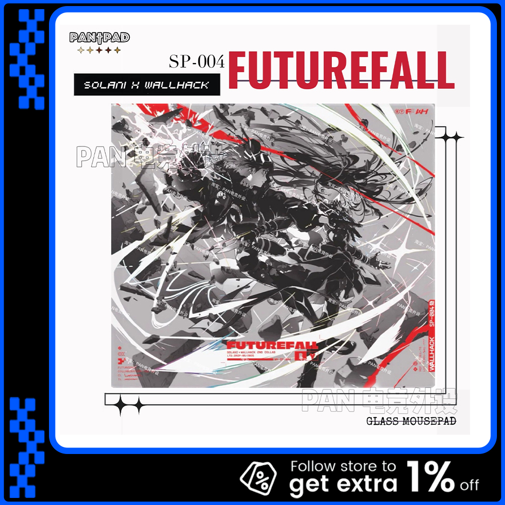 Pc Gaming Editing - WALLHACK 4.0 Futurefall Glass Mousepad Duplicate