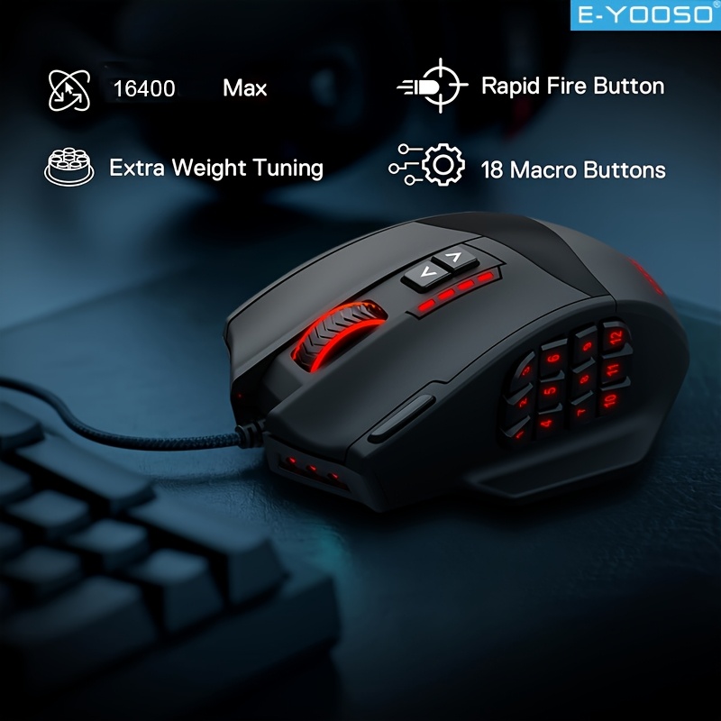 E-YOOSO RGB Wired Gaming Mouse - Pc Gaming Editing reseña y precio