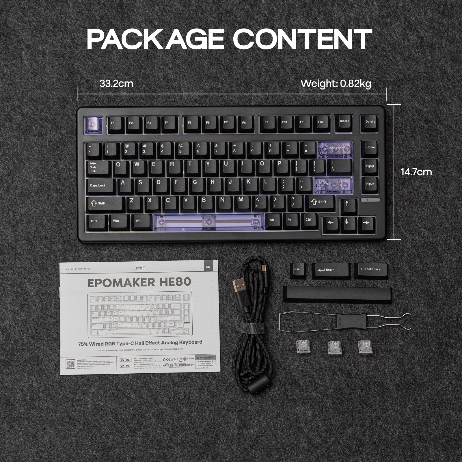 EPOMAKER HE80 Custom 75 US QWE - Pc Gaming Qwerty reseña y precio