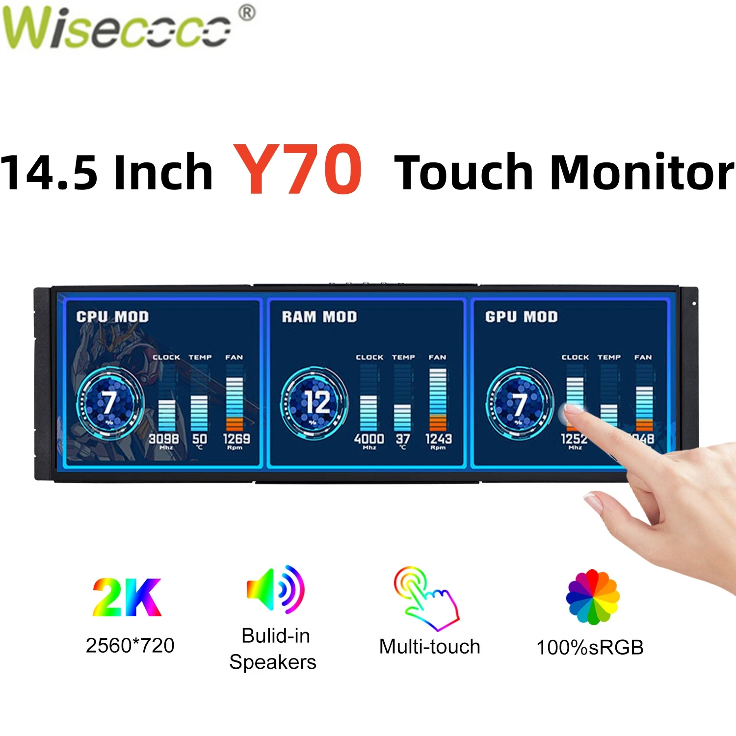 Wisecoco 12.6/14.5 Inch 2K IPS - Pc Gaming Y60 reseña y precio